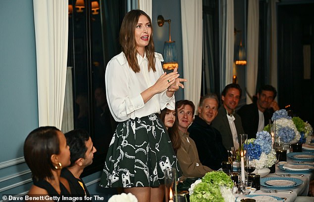 Maria (seen) celebrated the 20th anniversary of her first Wimbledon title with an intimate dinner