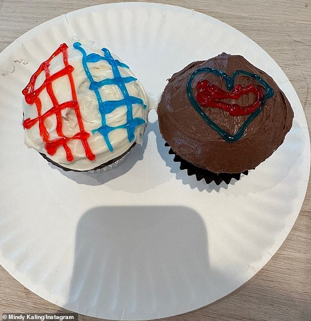 She clearly made sure the holiday was filled with treats for her kids, including themed cupcakes with American flag-colored frosting.