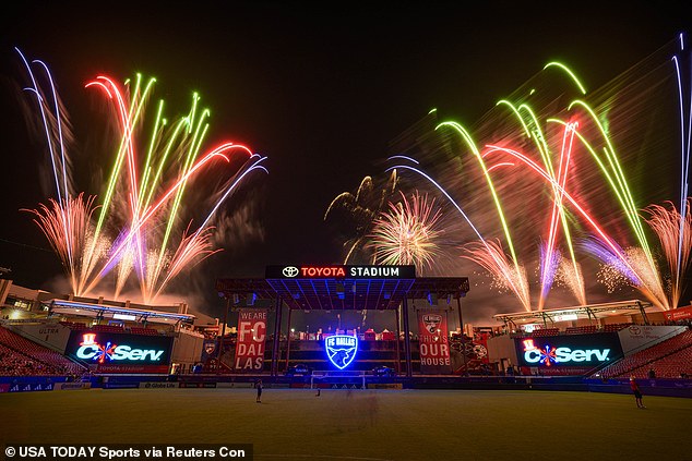 Toyota Stadium in Frisco, Texas, after the game between FC Dallas and the Portland Timbers