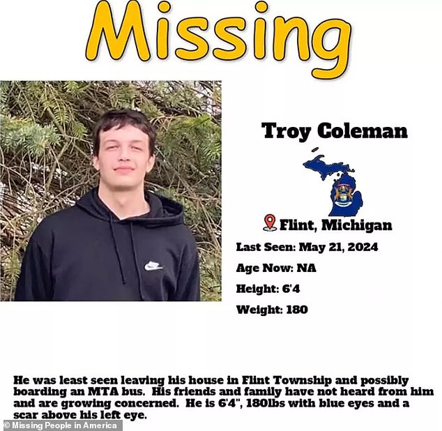 Troy went missing from Mt. Morris Township on May 21, and his family has been making desperate pleas for his return for more than seven weeks since then.