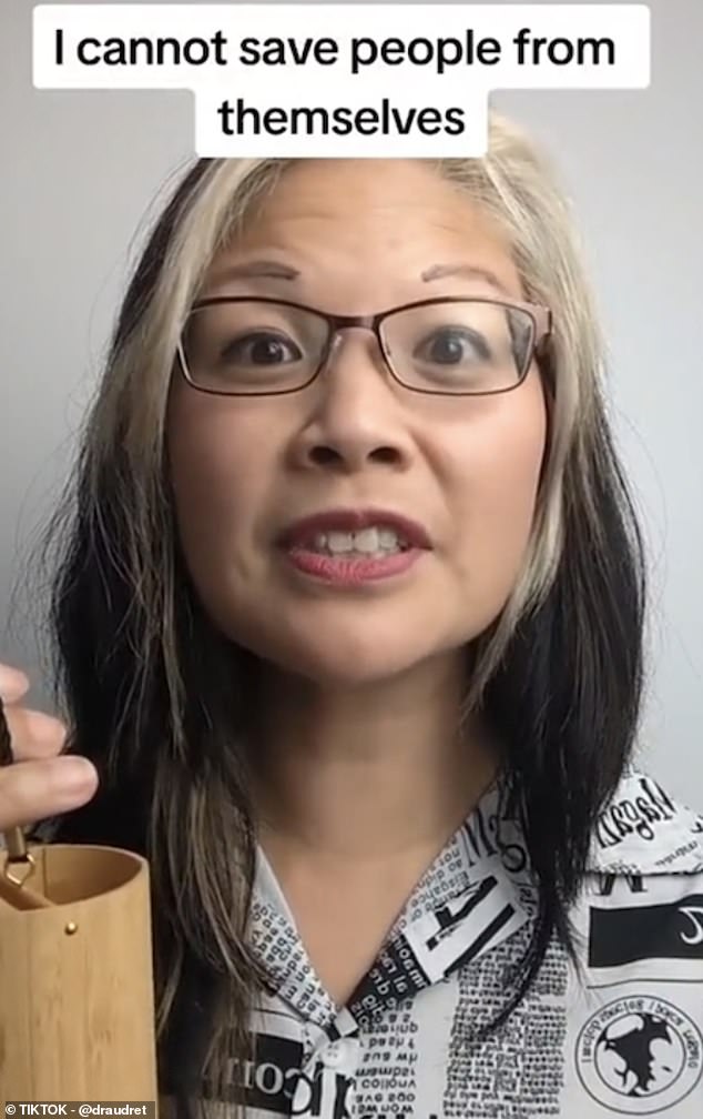 There is some research to support the idea that compassionate self-talk (like the affirmations shared by Dr. Tang, pictured) can help improve mental health.