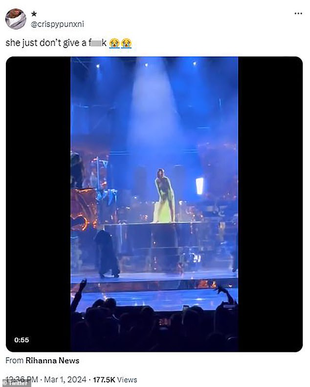 Images of the singer on stage during the three-day celebration appeared on X (formerly Twitter) and fans said she wasn't exactly at her best.