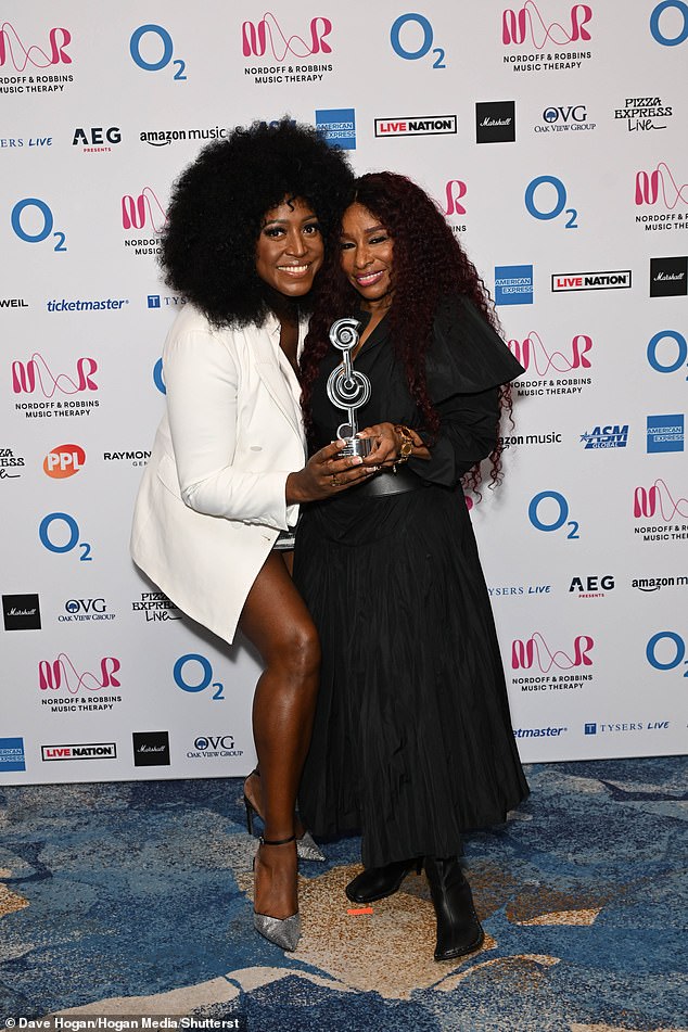 Mica Paris then joined Chaka Khan in the winners room.