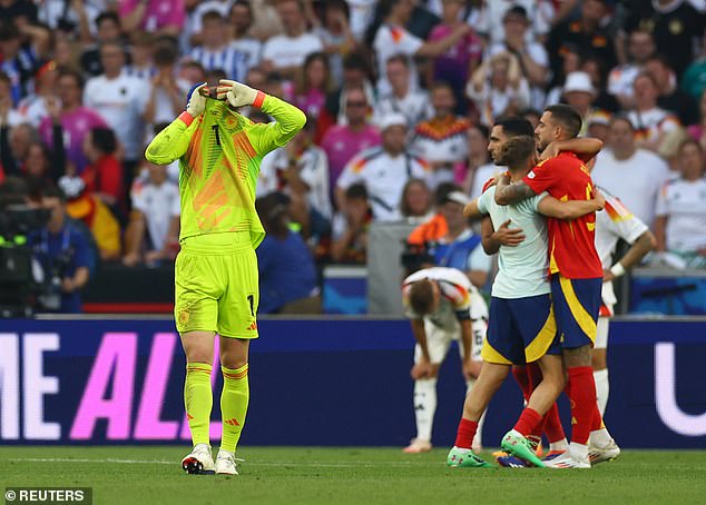 Germany's players were left in shock after their home Euros ended in dramatic fashion