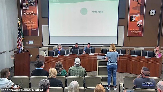 Kamiakin High School coach Cheryl Schawbel spoke at a board meeting on June 26, where she expressed concerns about allowing transgender girls to compete in female categories.