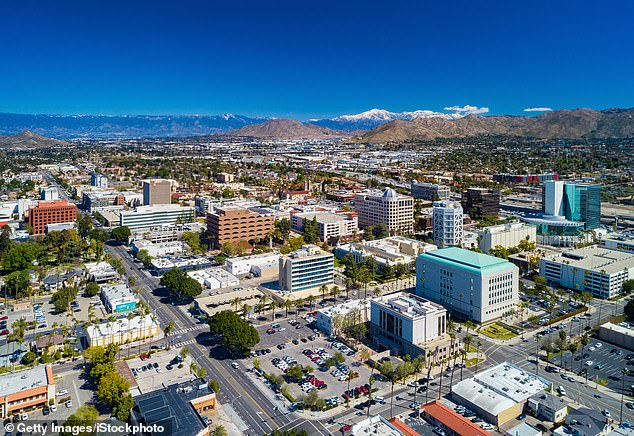 Here you can see the skyline of downtown Riverside, located in the Los Angeles metropolitan area.