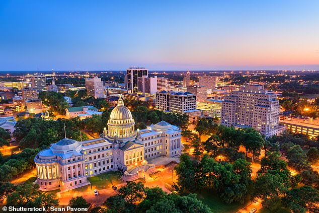 Second on the list was Mississippi, seen here, which the site says could last just under 20 years on $1 million.