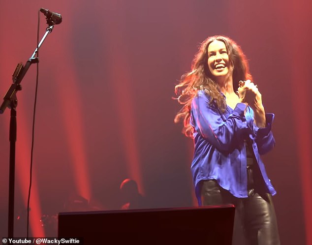 The You Oughta Know singer-songwriter was absolutely beaming with joy as she introduced her daughter to the stage.