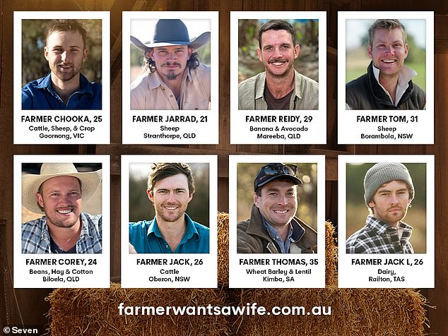 Now, the lucky new farmers (pictured) selected for the 2025 instalment of the hit dating reality show have been revealed - with two set to be eliminated before the final six hit the screen.