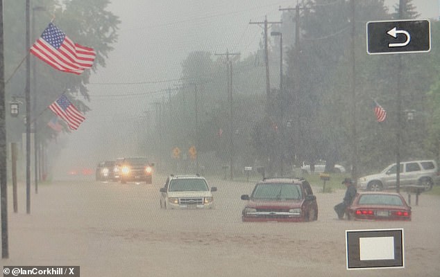 A flash flood emergency has been declared for Manawa in Waupaca County as thunderstorms in the area are producing heavy rainfall.