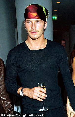 This isn't the first time David and Victoria Beckham's son has emulated his dad's 2000s style. Earlier this year, Romeo once again took inspiration from David by sporting a patterned satin scarf during a night out at London's Chiltern Firehouse, 25 years after the former England footballer first sported it (pictured in 1999).