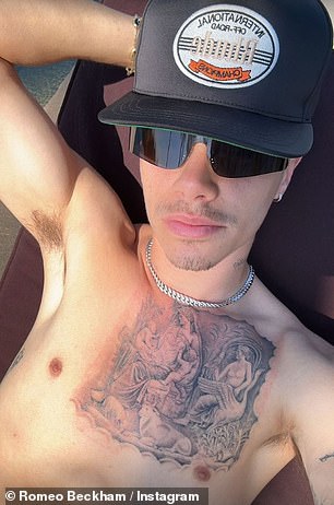 Romeo previously revealed his massive new chest tattoo when he took to Instagram after adding it to his growing collection.