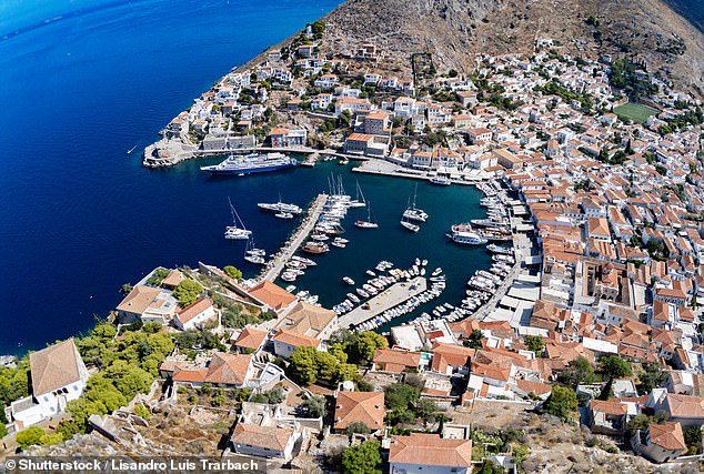 The car-free Greek town of Hydra (above) is praised for its turquoise waters, hidden coves and winding alleys.