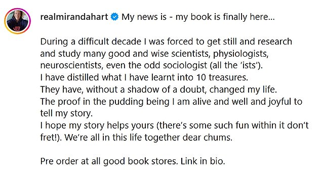 Continuing in the epigraph she added: 'During a difficult decade I was forced to stay still and research and study many good and wise scientists, physiologists, neuroscientists, even the occasional sociologist (all the 'ists').'