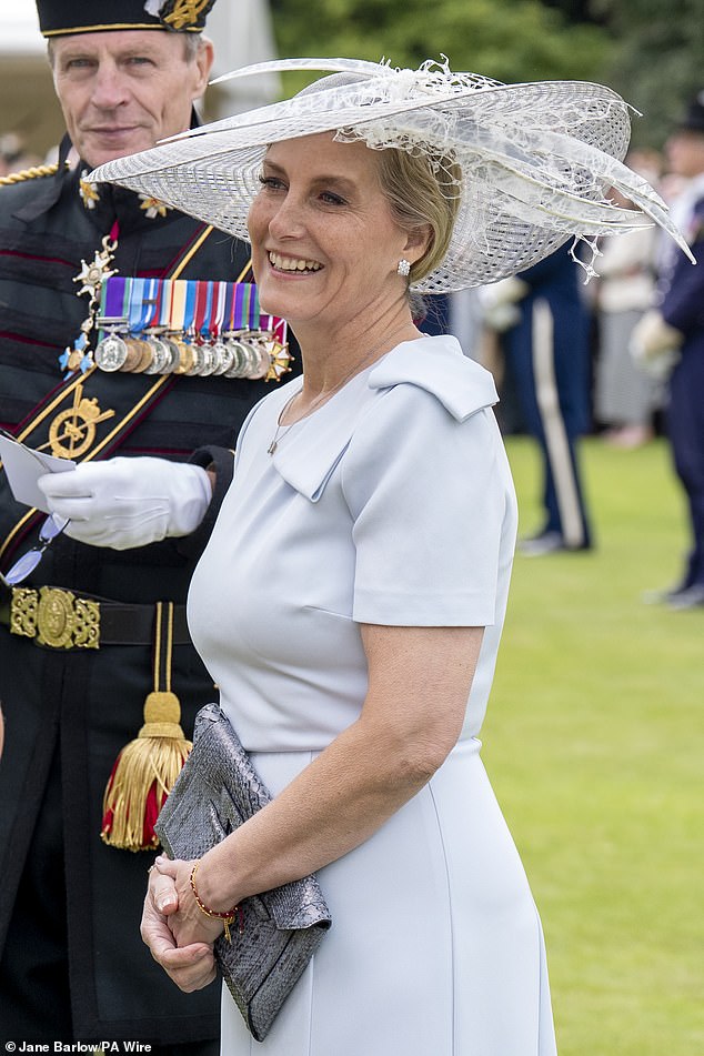 It was claimed that Sophie (pictured at the Palace of Holyroodhouse garden party) was suggested as 