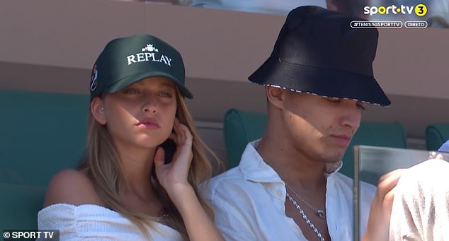 Norris, for his part, has remained silent about his marital status, but was seen with Margarida Corceiro (left) at the Monte Carlo Masters final in April.