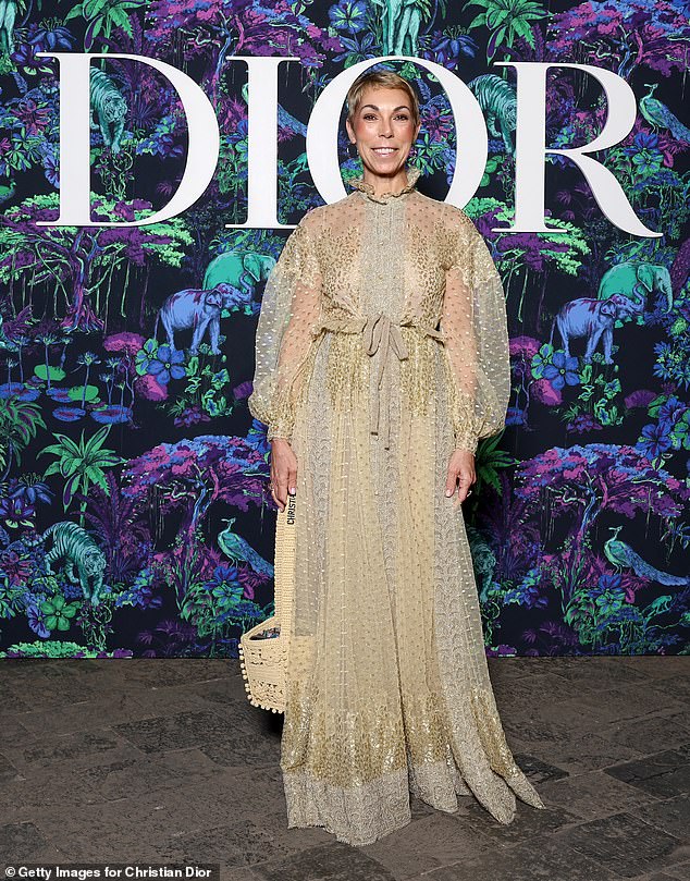 As Mathilde told The Times, she later also married Antoine Meyer, but has now found love with her third husband, Nicolas Altmayer. Pictured at a Dior event last year