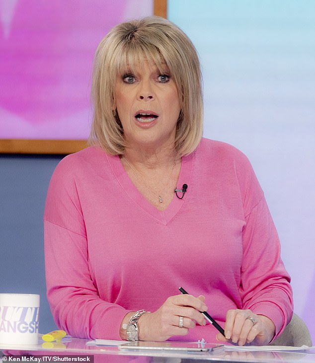 Ruth has been taking an extended break from Loose Women amid the split but is due to return this month (pictured on the show last year)