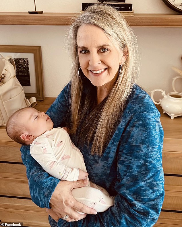 Brandon and Kyle's mother, Sharon MacMeekin, welcomed Georgia with a series of photos cradling the little girl she always wanted in her arms.