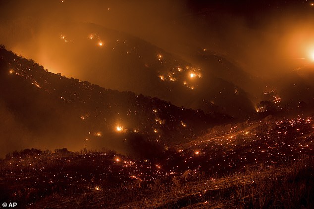 Santa Barbara Fire Department spokesman Scott Safechuck said temperatures reached the 90s and relative humidity was nine percent in the fire area last night.