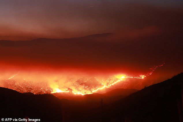 The Basin Fire, pictured above, is currently the largest fire in the state at over 14,000 acres.