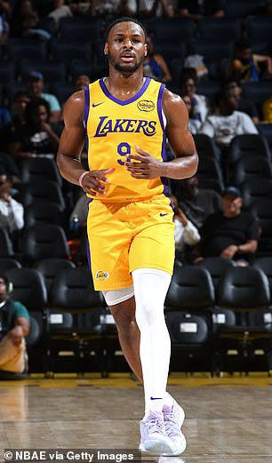 He played in the Lakers' Summer League game against the Sacramento Kings in San Francisco.