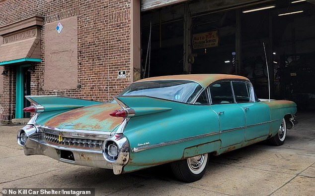 A 1959 Cadillac Sedan DeVille that Smith plans to sell for $10,000 once he finishes crucial repairs.