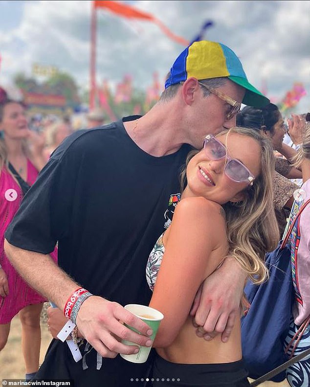 The Duke of Kent's granddaughter, dubbed the most beautiful royal after appearing on the cover of society bible Tatler, was pictured snuggling up to Ollie at last year's Glastonbury festival.