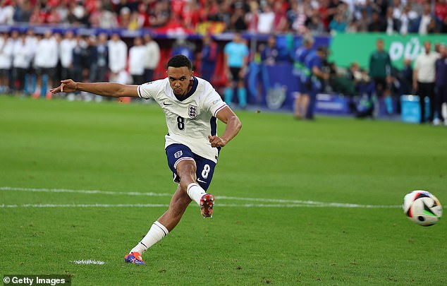 Trent Alexander-Arnold stepped up to take a penalty after enduring a torrid Euros to date