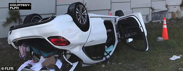 This car fell from the exact same spot as the Cadillac just two days later.