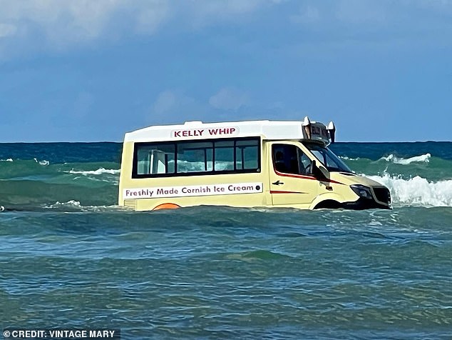 The ice cream truck driver is known to have eventually abandoned his vehicle.