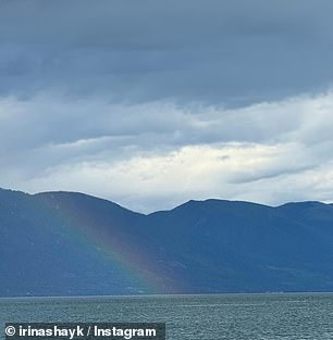 Another showed Mother Nature herself attempting to show her beauty through a beautiful rainbow falling from a cloudy sky onto a lake with mountains in the background.