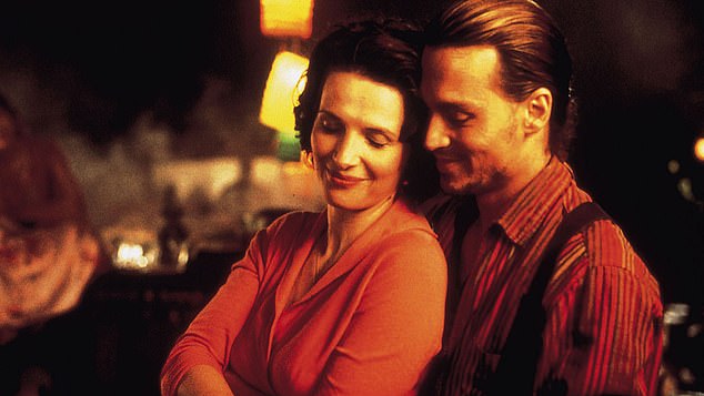 Joanne's great-grandmother Memee was the prototype for Armande in her novel Chocolat. Pictured: Juliette Binoche as Vianne and Johnny Depp as Roux in the film version