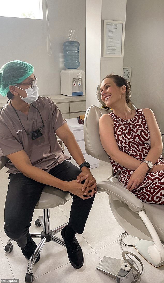 Kirstin Edwards, 38, has travelled to Bali annually on holiday since 2016, with the exception of 2020 and 2021 when Covid border closures were imposed, and during these trips she had her routine dental work done.