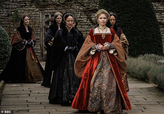 It follows news that Wolf Hall will return with a noticeably more diverse cast of actors playing the Tudor nobles (pictured, Kate Phillips as Henry's third wife Jane Seymour and Cecilia Appiah, pictured right, as her sister-in-law Anne).