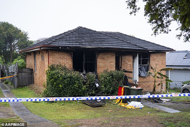 The government property at Lalor Park was quickly engulfed in flames in the early hours of Sunday morning.