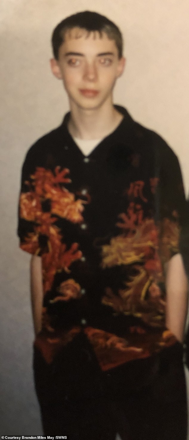 Brandon is pictured here when he was 13 years old. It was at that age that he became interested in anti-aging and began to take an interest in nutrition.