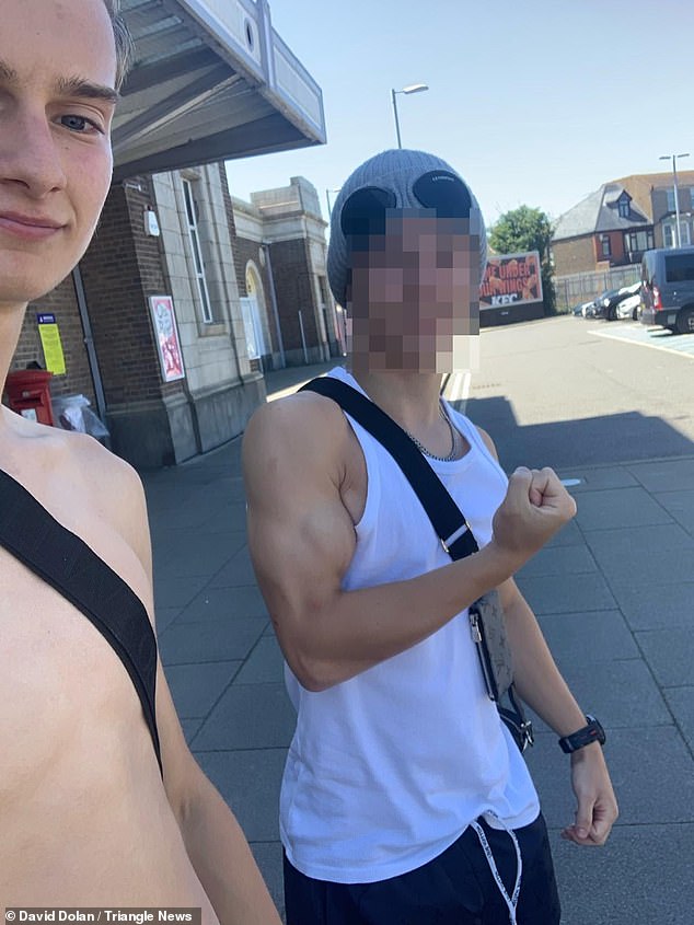 A final tragic image shows Jack just half an hour before it happened, smiling as he arrives at Margate station with a friend.