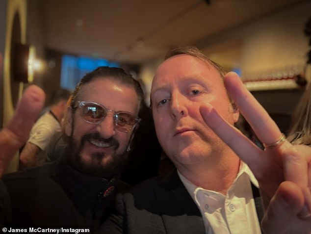 1720436586 906 Sir Ringo Starr makes his signature peace sign as he