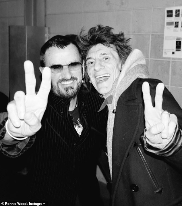 1720436588 779 Sir Ringo Starr makes his signature peace sign as he