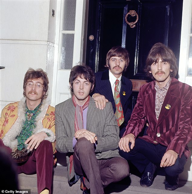 Ringo, Paul, John and George Harrison rose to fame as members of the iconic rock band The Beatles, later becoming the biggest-selling music group of all time (left to right: John, Paul, Ringo and George pictured in 1967)