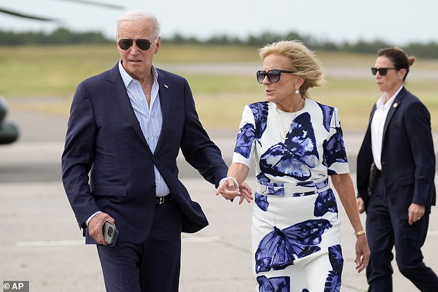 Jill has been supportive. She stood alongside Biden at a fundraiser in New York on Saturday after the debate (pictured) and in Pennsylvania on Sunday, as she tries to allay concerns about her mental health and fitness.