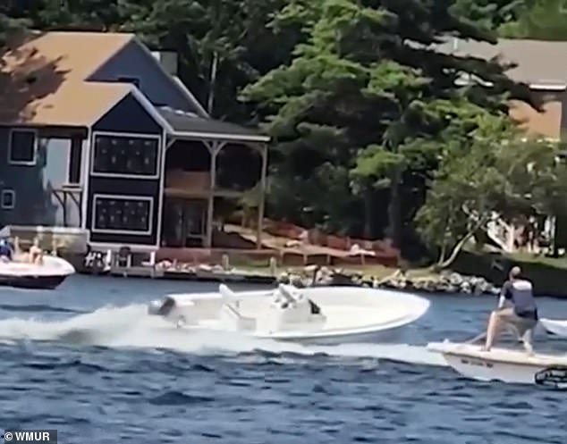 The boat belonged to a local sailing association and the instructor, who was teaching children to sail at the time, picked up a tennis ball that was used to teach maneuvers.