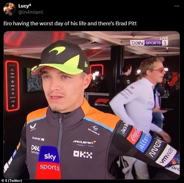 Many fans questioned the fact that he stood alongside Lando Norris after his difficult qualifying.