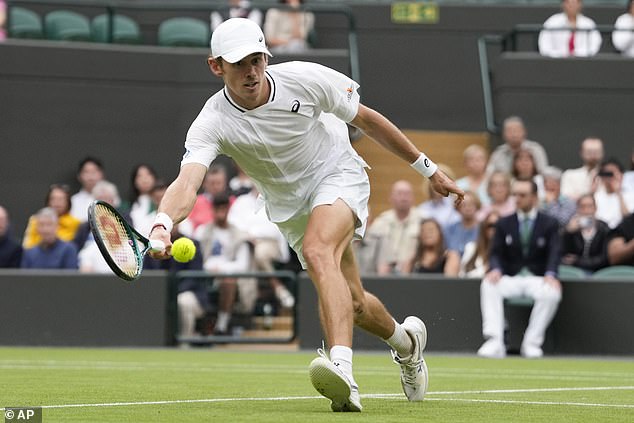 He injured his ankle on match point during his win over Arthur Fils at SW19