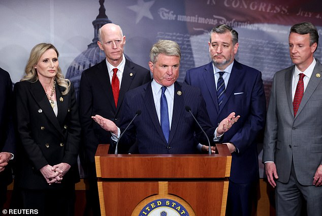 House Foreign Affairs Committee Chairman Michael McCaul, R-Texas (center), sent a letter to Secretary of State Antony Blinken demanding more information about the controversial Global Engagement Center (GEC) counterpropaganda program.