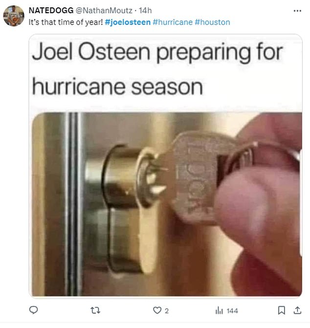 1720463773 144 Texas televangelist Joel Osteen ridiculed as Hurricane Beryl hits Houston