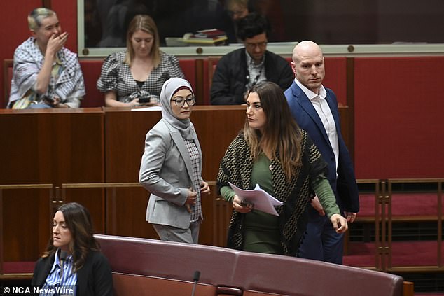 Senator Fatima Payman resigned from the Labour Party after defecting to the independent party (pictured)