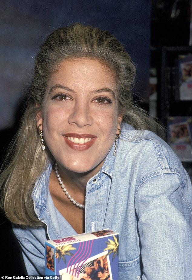 Tori, pictured in 1992, recalled the incredible smile she had during her days on 90210.