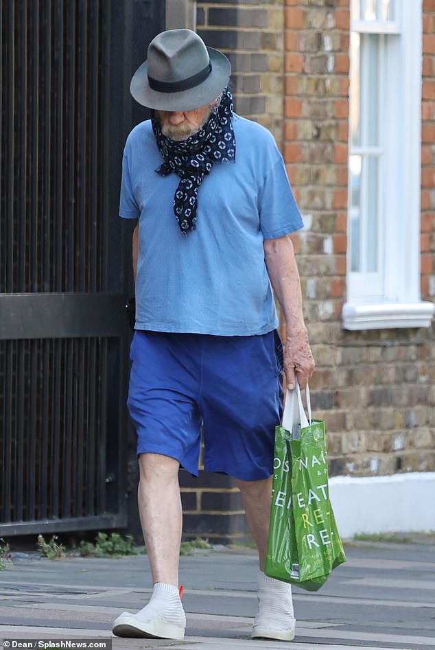 Now the actor was spotted strolling around his local Waitrose.